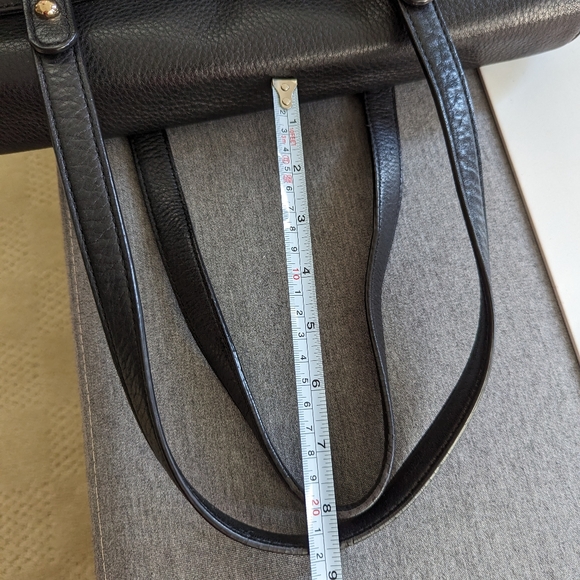 Black Satchel Style DKNY Leather Purse - Picture 2 of 6